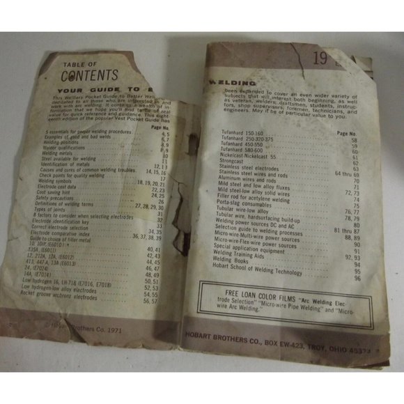 Lot 3 Vtg Welding Guide:Hobart Victor Weldor's Reference Book cutting heating - Picture 4 of 12